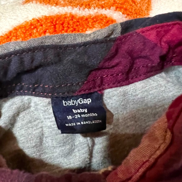 Baby Gap 18-24 month Plaid Reversible Onesie Romper Jumper Jumpsuit - Picture 4 of 4